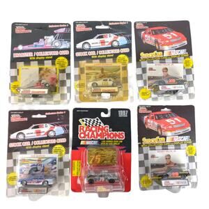 Vintage Set of 6 Racing Champions NASCAR Die Cast Race Stock Cars & Dragster
